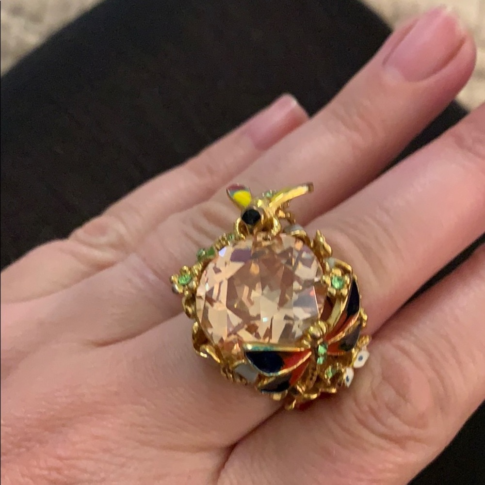 Statement Ring Champaign and Gold